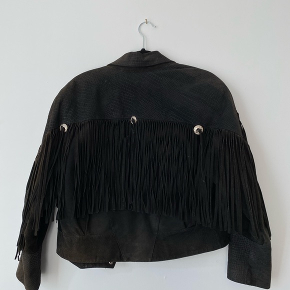 Vintage Moto Fringe Jacket - Picture 4 of 5